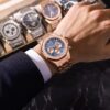 montre chronographe poedagar style royal oak