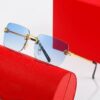 lunettes cartier de soleil rectangulaires sans monture
