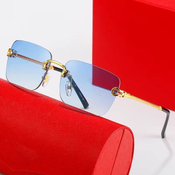 lunettes cartier de soleil rectangulaires sans monture