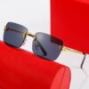 lunettes cartier de soleil rectangulaires sans monture